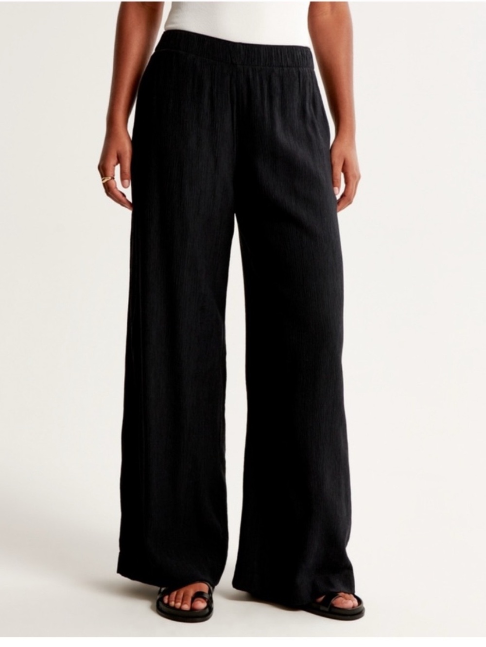 Abercrombie Pull On Crinkle Pants